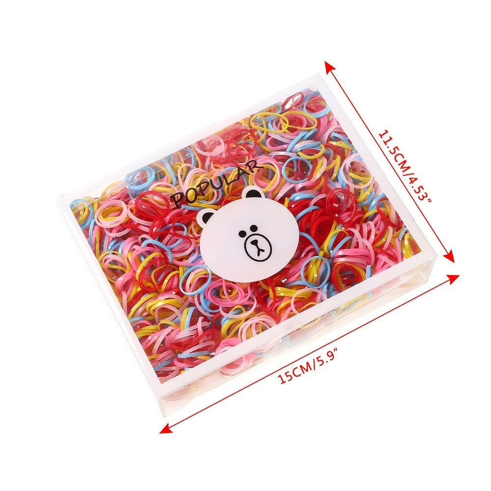 2000 Colorful Elastic Hair Rubber Bands Ponytail Holders for Girls No Damage