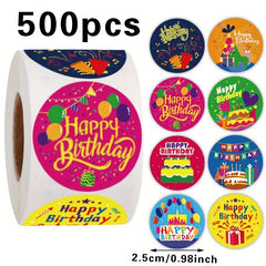 500pcs Birthday Party Printed Self adhesive Stickers