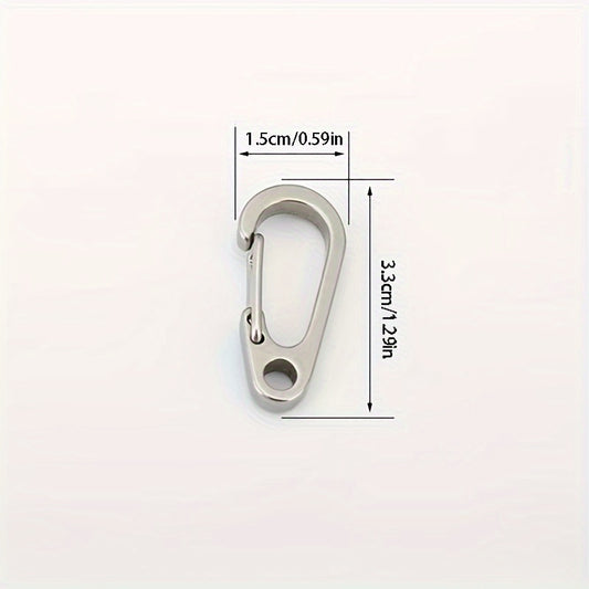 Stainless Steel Carabiner Clip Keychain D Ring for Keys