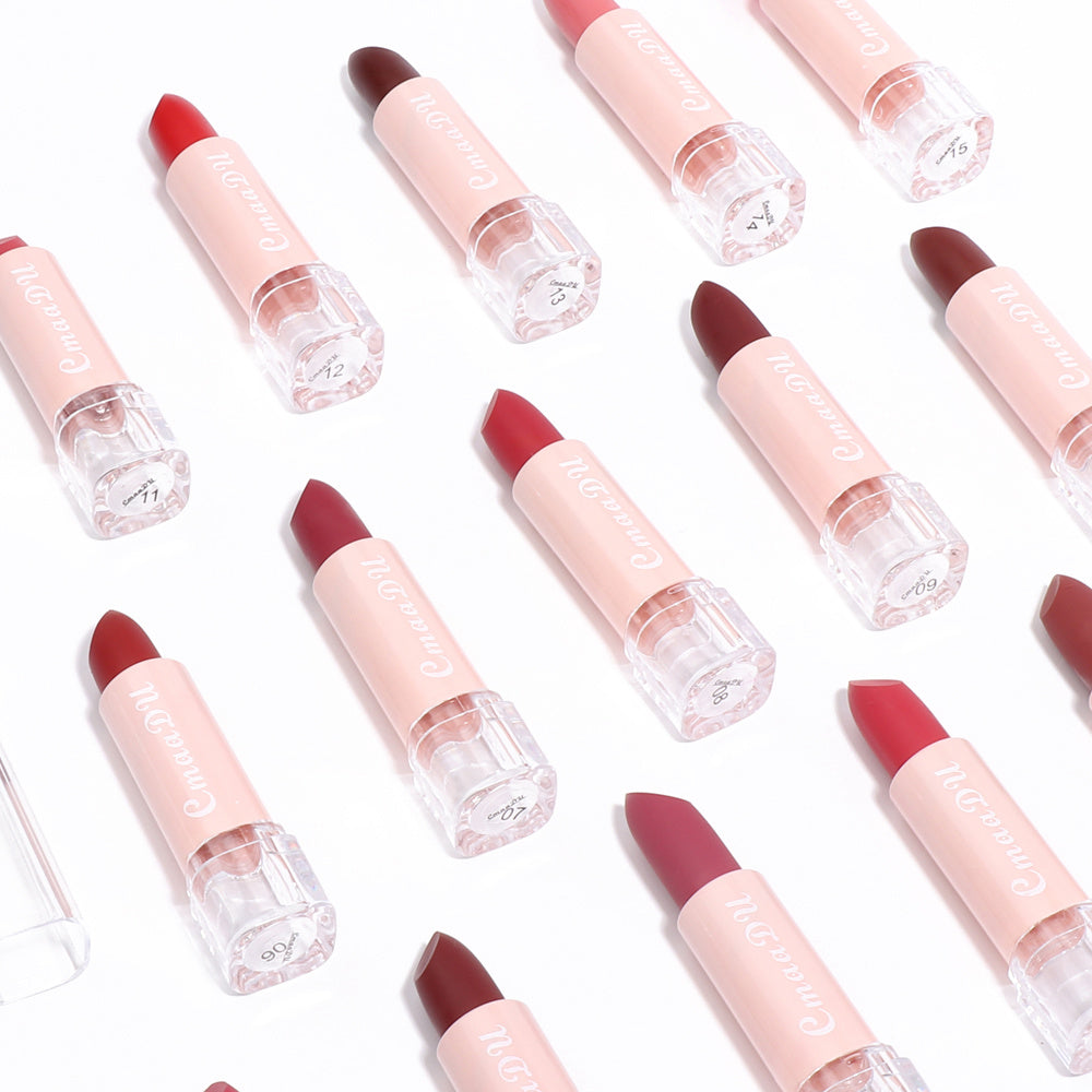 CmaaDu Lipstick 15 Lip Gloss Matte Moisturizing Waterproof Lip Stickers