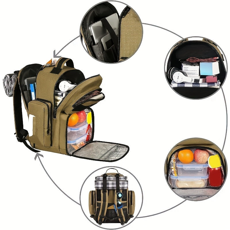 MATEIN Insulated Cooler Backpack for Men 17-Inch Travel Laptop Bag with USB Port