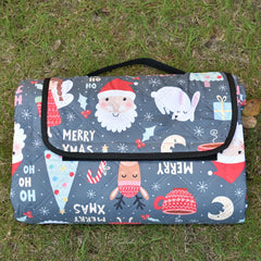 Large Christmas Style Picnic Blanket Waterproof Foldable Mat