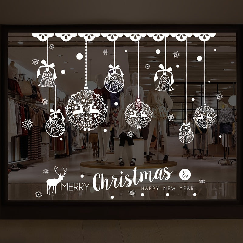 Christmas Chain Door Decals Glass Sticker Decoration For Windows