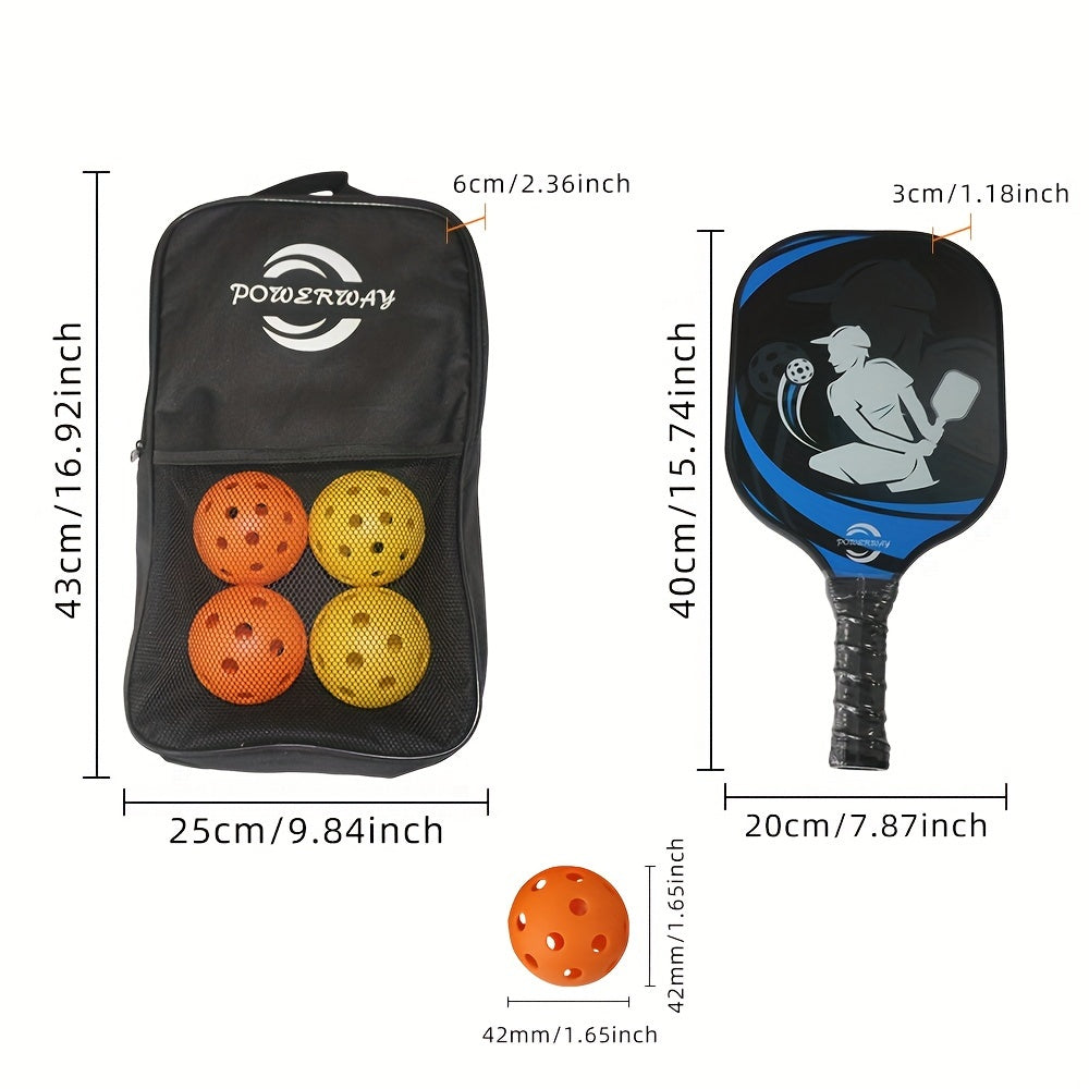 Pickleball Racket Set with Bag, Rackets, Covers, Outdoor & Indoor Balls