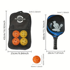 Pickleball Racket Set with Bag, Rackets, Covers, Outdoor & Indoor Balls