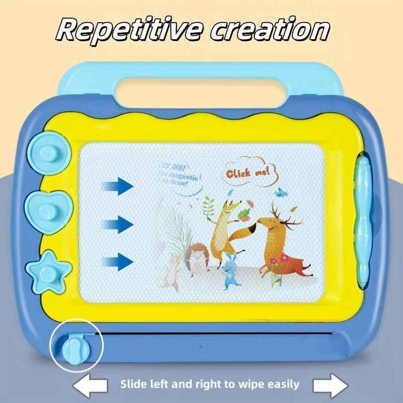 Large Magnetic Drawing Board for Kids with Magnetic Wand