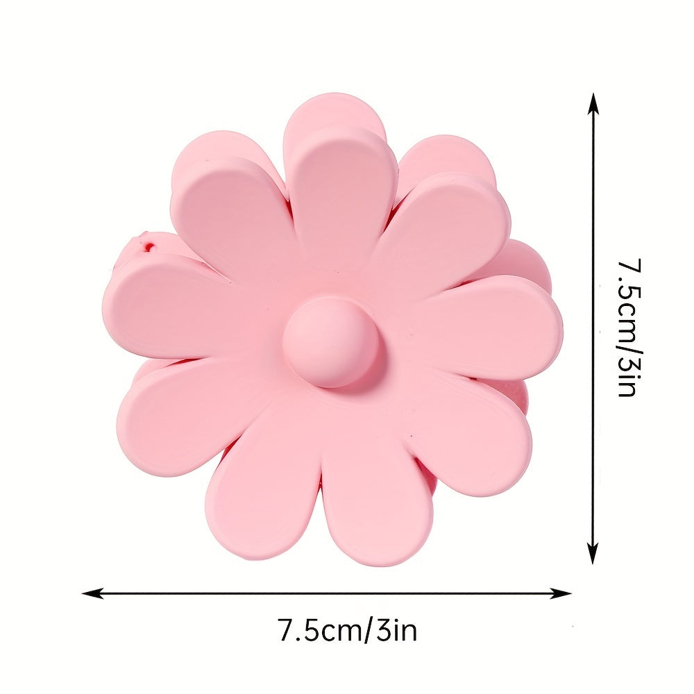 Women Flower Hair Claw Solid Shark Claw Clip Style Hair Accessories