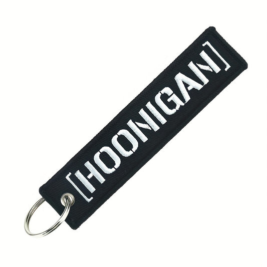 Racing Car Key Chain Embroidered Motorcycle Car Key Tag Gift Pendant