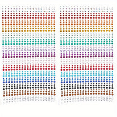900pcs Rhinestone Stickers 15 Colors DIY Face Nail Makeup 3mm 4mm