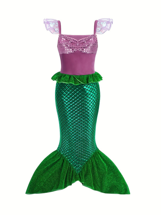 Little Mermaid Costume Halloween Princess Dress Cosplay Party
