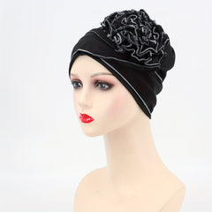 Elastic Turban Cap Solid Head Wrap Bandana Headwear Women Beanie Hats