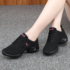 Arch Support Non Slip Dance Shoes Mesh Breathable Comfortable Flying Woven Shoes