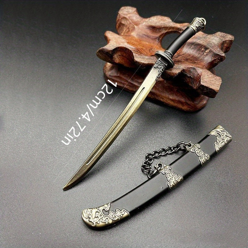 Ancient Sword Keychain Mini Weapon Toy Keyring Bag Charm Favors