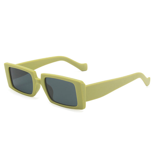 Vintage Rectangle Sunglasses Women Chunky Glasses 90s Lens