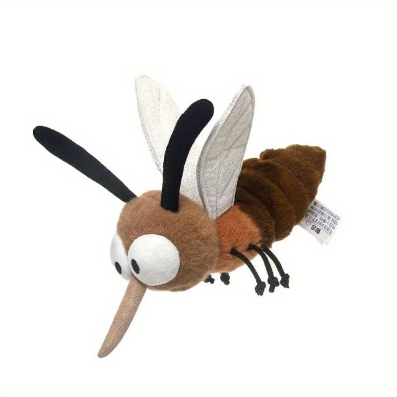 Mosquito Plush Toy Soft Stuffed Insect Doll Brown Body & Face