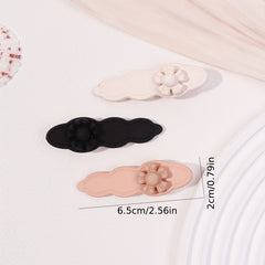 3pcs Wavy Hair Clip Flower Decor Duck Billed Clip