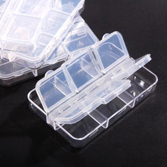 6 Grid Transparent Plastic Storage Box with Lid