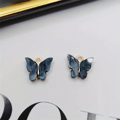 Acrylic Butterfly Alloy Necklace Earrings DIY Jewelry Accessories