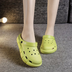 Women's Solid Clogs Casual Hollow Out Beach Shoes