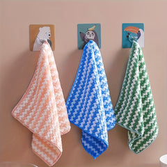 10pcs Damaskeen Wash Cloths Coral Fleece Microfiber Dish Towels