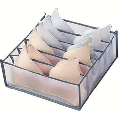 1pc Grid Underwear Drawer Storage Box Folding Clothes Storage Drawer Basket