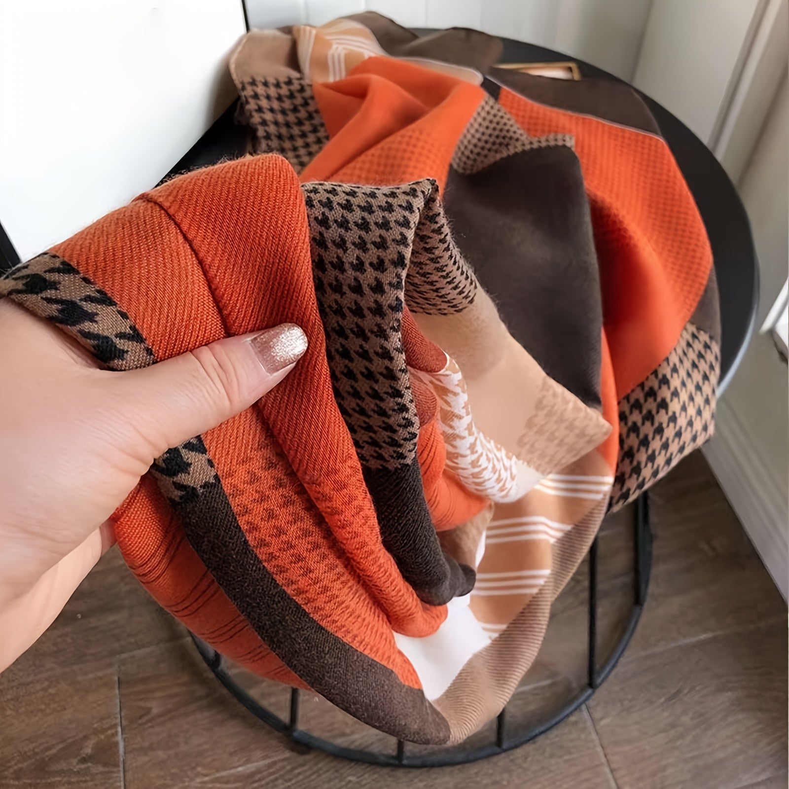 Colorful Plaid Ladies Scarf Long Shawl Light Soft All Seasons