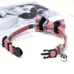 Striped Bowtie Dog Necklace Cat Collar Pet Supplies