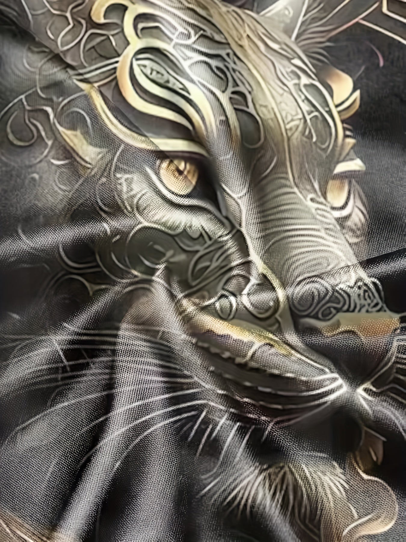 Men's Totem Lion Graphic T Shirt 3D Digital Print Active Stretch