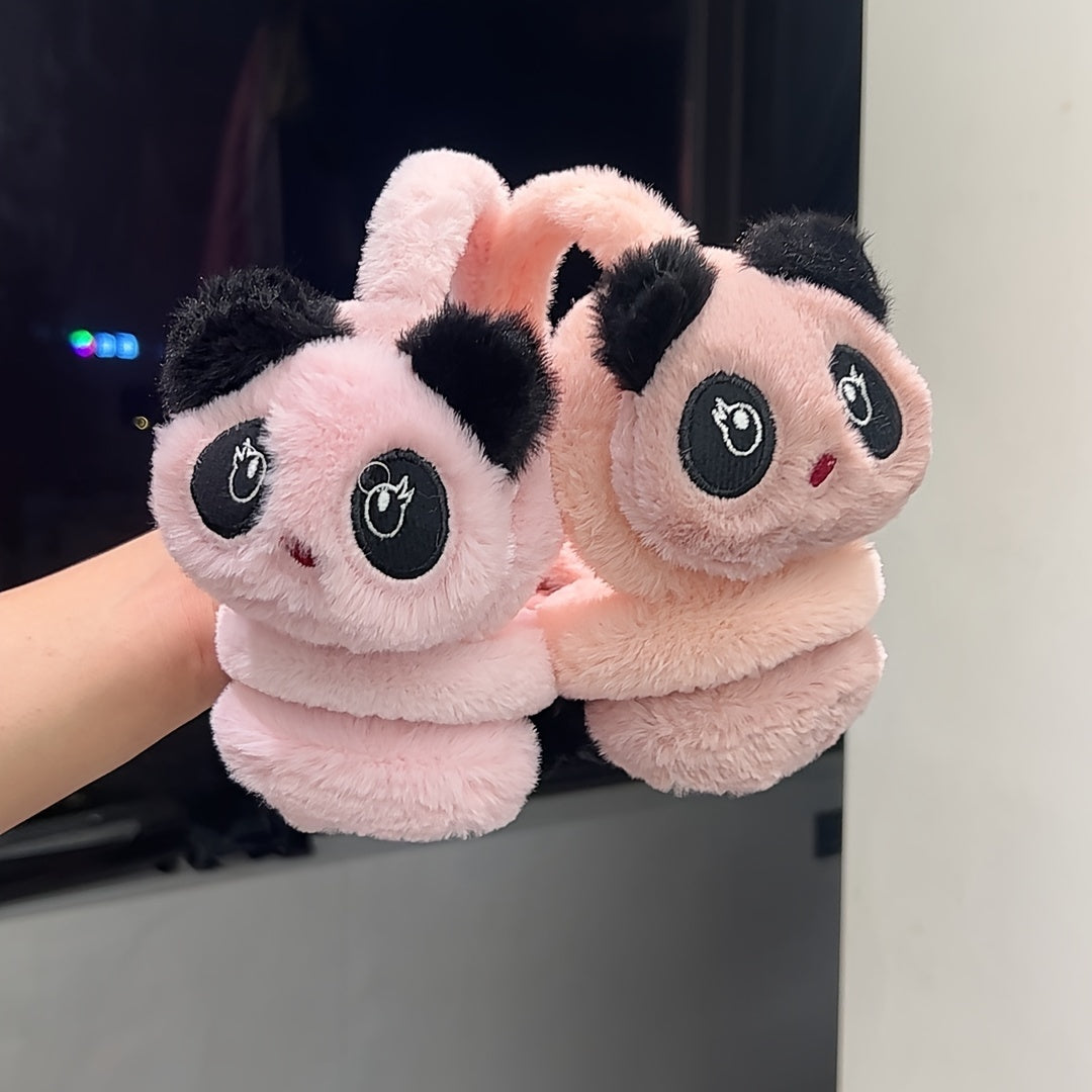 Plush Bear Earmuffs Winter Warm Ear Covers Elastic Comfortable