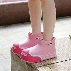 Kids Waterproof Non Slip Rain Boots Mixed Middle Top Outdoor All Seasons