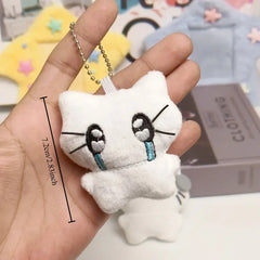 4pcs Headphones Crying Cat Plush Toy Pendant Soft Filled Bag Decoration