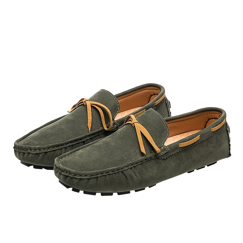 Women's Casual Flat Loafers Stitching Details Slip On Shoes
