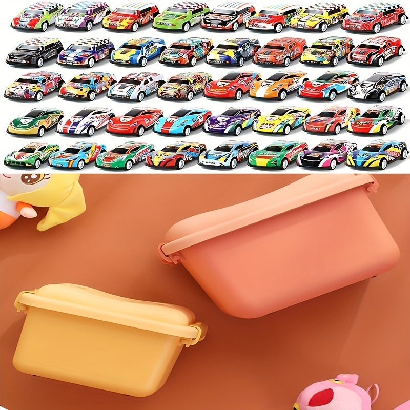 50 Pcs Pull Back Toy Cars Mini Die Cast Race Cars Vehicles Bulk