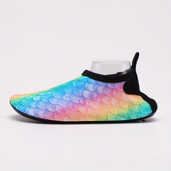Girls' Gradient Fish Scale Water Shoes Quick Dry Lightweight Soft Socks