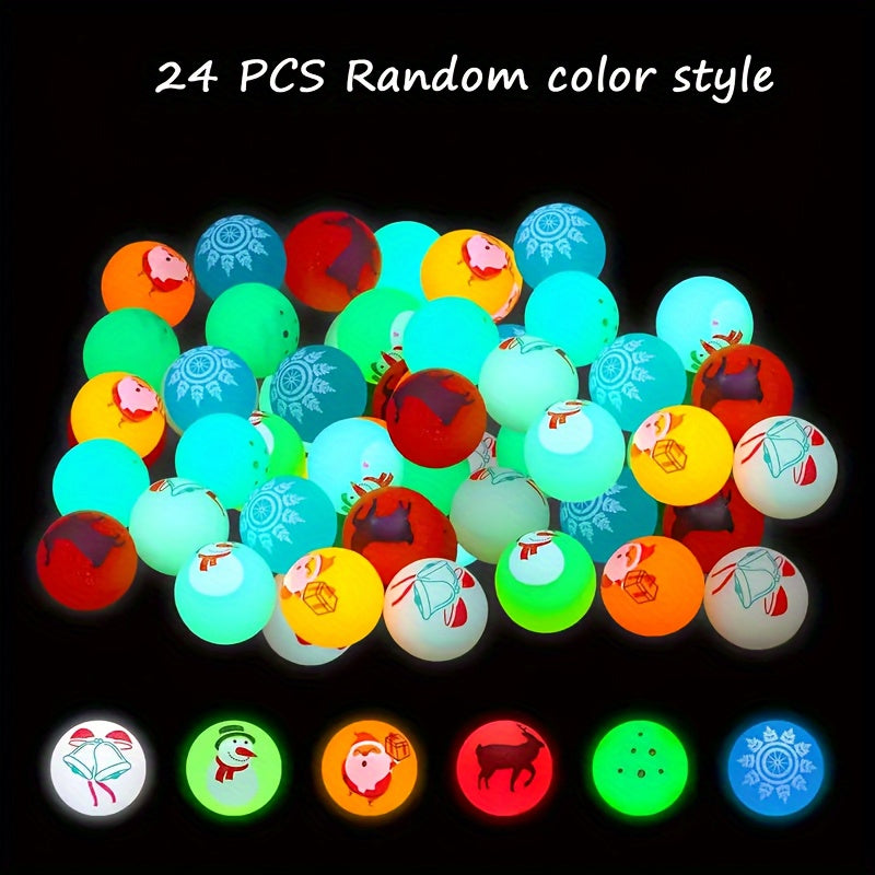 Glow In Dark Christmas Rubber Balls