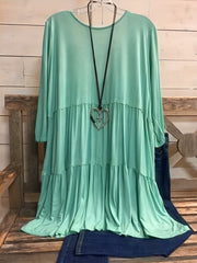  Women's Ruffle Trim Smock Dress