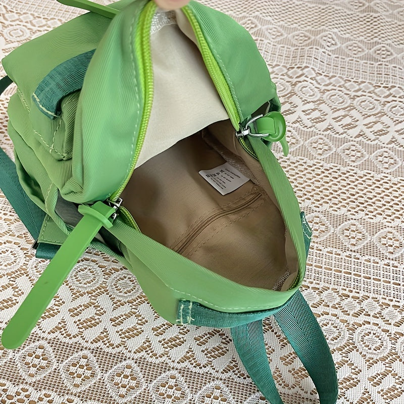 Mini Solid Backpack Purse Quilted Detail Shoulder Phone Bag