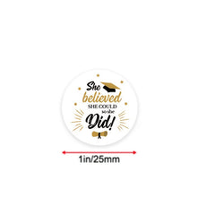 Graduation Hat Celebration Stickers - 500 Stickers Roll