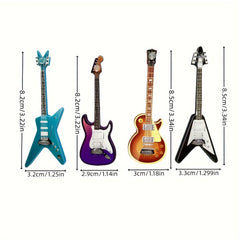 Dollhouse Guitar Set - Miniature Guitar Models & Microphone