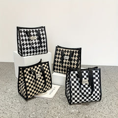 Geometric Pattern Handbag Casual All Match Carrying Bag For Women