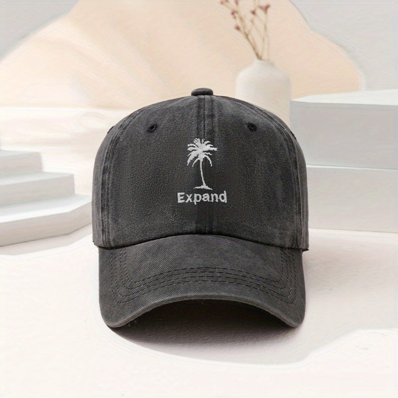 Coconut Tree Embroidery Baseball Cap Solid Cotton Hip Hop Sports Hat
