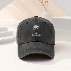 Coconut Tree Embroidery Baseball Cap Solid Cotton Hip Hop Sports Hat
