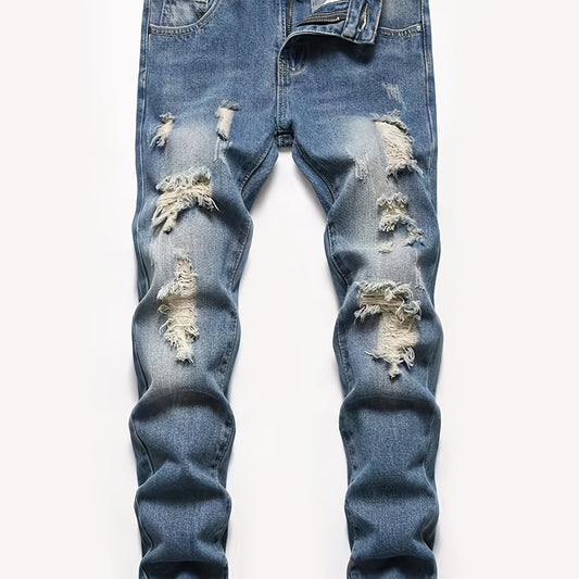 Kids Ripped Denim Jeans with Pockets