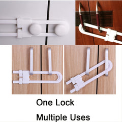 Child Proof Sliding Cabinet Lock Baby Safety U Shaped Latch