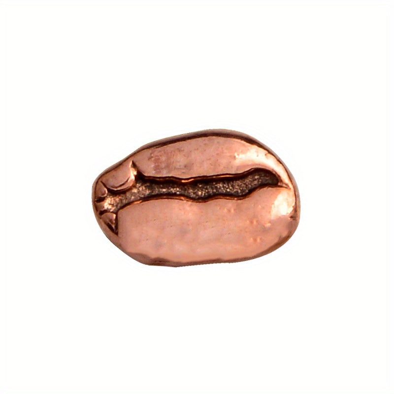 Vintage Coffee Bean Shape Brooch Button Clothes Shirt Collar Lapel Pin