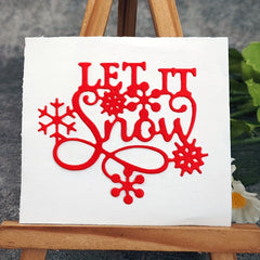 Let It Snow Cutting Die For Scrapbooking Blade Background Stencil Card