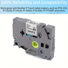 5pcs Label Tape Replacement For Brother TZe 131 231 531 631 731 12mm X 8m
