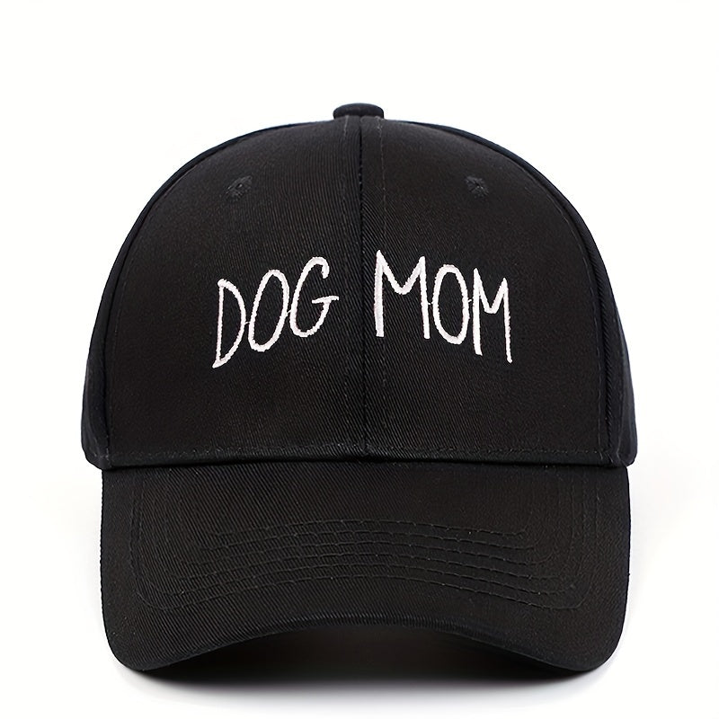 DOG MOM Embroidery Baseball Cap Cotton Dad Hat Adjustable Sun Hats For Women