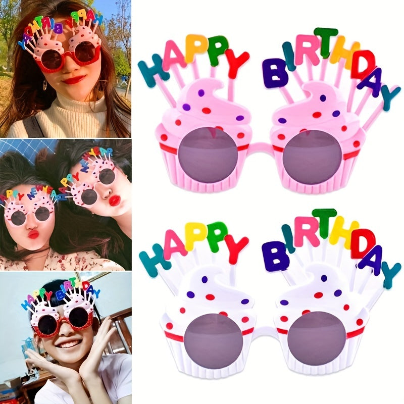 Funny Cupcake Sunglasses for Kids Party Photo Booth Props
