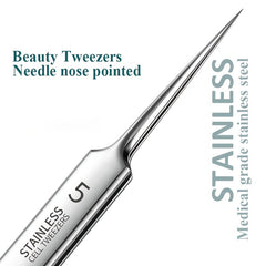 Facial Blackhead Remover Tweezers Precision Pimple Popper Tool Kit